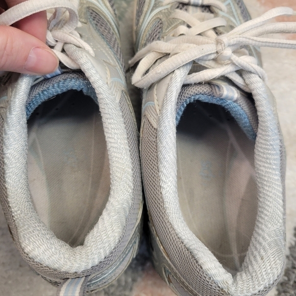 Skechers Shape Ups Walking Shoes Blue Silver  Size 8.5 - Picture 7 of 9